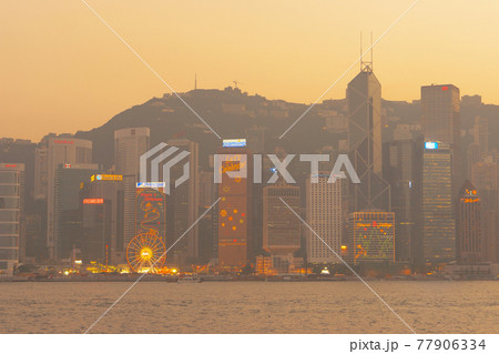 30 Dec 2006  view of Hong Kong skyline as seen from Tsim Sha Tsui, 77906334