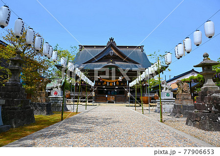 大地主神社　山王神社　拝殿　七尾市 77906653