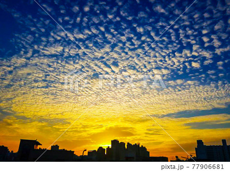 空 夕焼け 夕暮れ 77906681