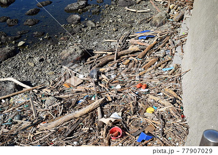 海岸の漂着物 環境問題 ゴミ問題 77907029