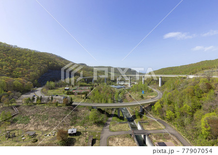 朝里川大橋、ループ橋 77907054