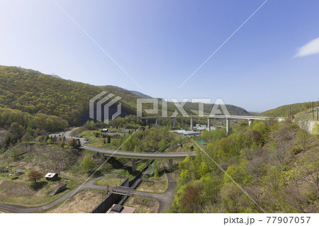 朝里川大橋、ループ橋 77907057