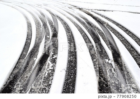雪道のわだち 雪道のわだち 77908250