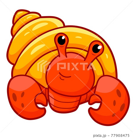 Cancer hermit or Hermit crab cartoon 77908475