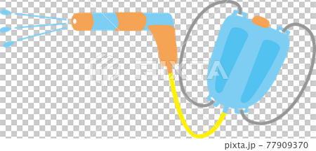 可愛いリュック型水鉄砲のイラスト素材