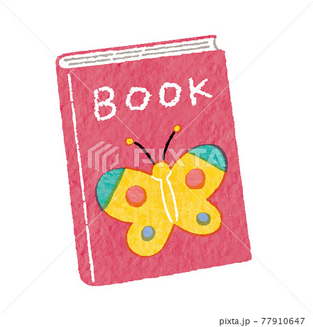 ちょうちょの絵本　赤色　イラスト 77910647