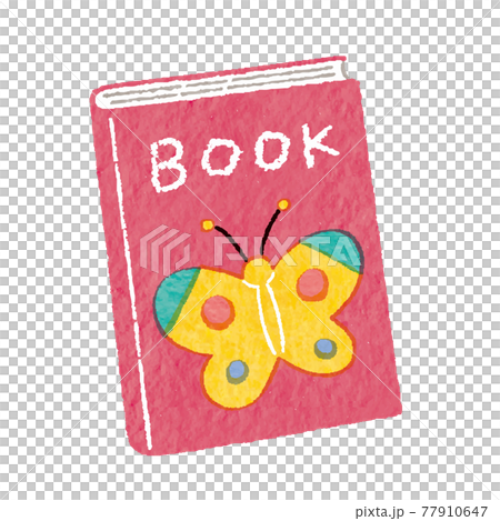 ちょうちょの絵本　赤色　イラスト 77910647