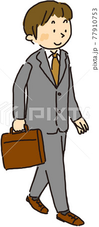 通勤する男性のイラスト 通勤する男性のイラスト 77910753
