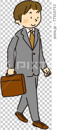 通勤する男性のイラスト 通勤する男性のイラスト 77910753