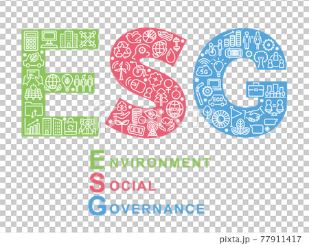 ESG デザイン文字 ESG デザイン文字 77911417
