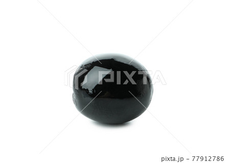 Tasty black olive isolated on white background Tasty black olive isolated on white background 77912786