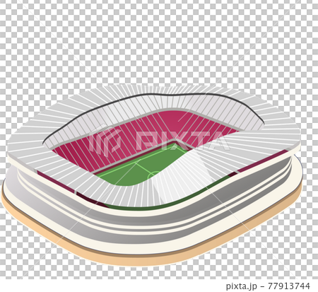 茨城県立カシマサッカースタジアムのイラスト素材