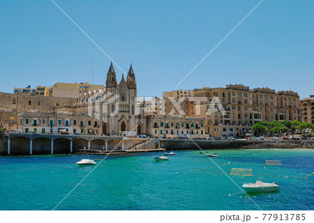 マルタ島マルタ湾周辺 77913785