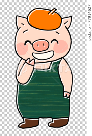 Illustration of three little pigs brother pigs in a fairy tale Smile 2 77914627