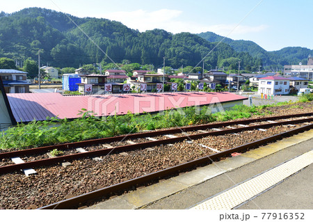 2020年夏、三陸鉄道の宮古駅から普代駅間の車窓からの風景 77916352