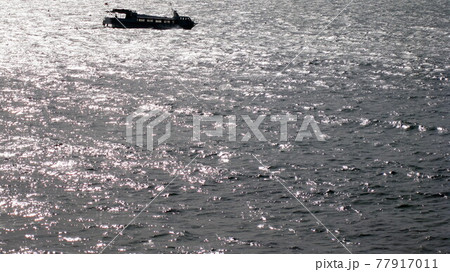 笹川流れの日本海上を遊覧する遊覧船 77917011