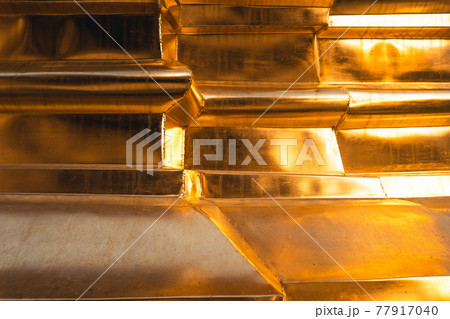 Gold background Golden Thai temples and pagodas 77917040