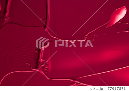 Red lipstick or lip gloss texture as cosmetic background, makeup and beauty cosmetics product for luxury brand, holiday flatlay backdrop or abstract wall art and paint strokes 77917871