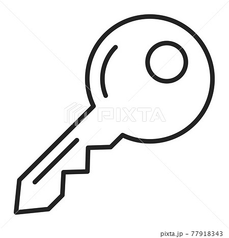 Key icon vector isolated. Sign of a key 77918343