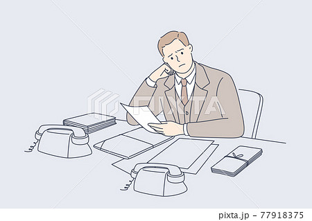 Debts, bankrupt, money loss concept 77918375