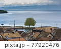 view of old city and waterfront of Nyon, canton of Vaud in Switzerland 77920476