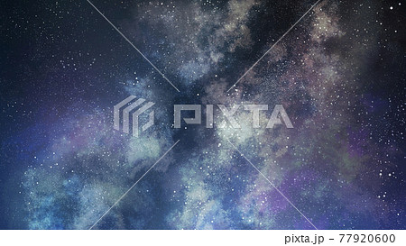 美しい天の川の背景 星空 のイラスト素材