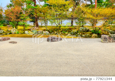 京都、相国寺の方丈庭園 77921344