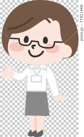 Two-headed _ office female employee with glasses 77921466
