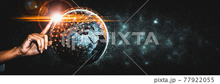 Global network connection covering earth with link of innovative perception Global network connection covering earth with link of innovative perception 77922055
