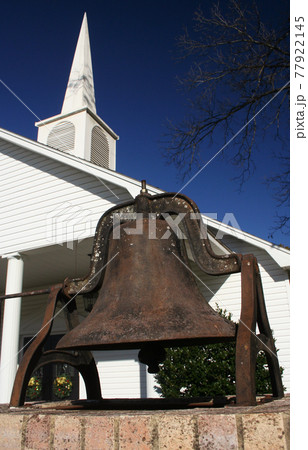 Small Rural Church With Blue Sky and Trees Small Rural Church With Blue Sky and Trees 77922145
