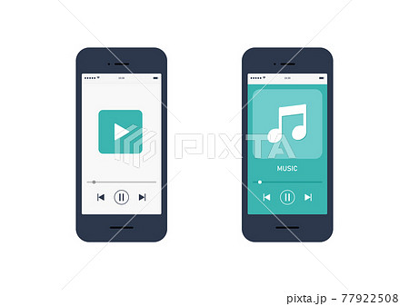 動画・音楽のアプリのイラスト素材 動画・音楽のアプリのイラスト素材 77922508