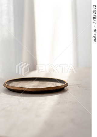 笠間焼の皿　茶色 77922922