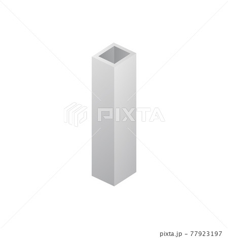 Square construction steel beam template, realistic vector illustration isolated. Square construction steel beam template, realistic vector illustration isolated. 77923197
