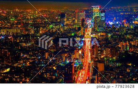 東京夜景　渋谷　2020 77923628
