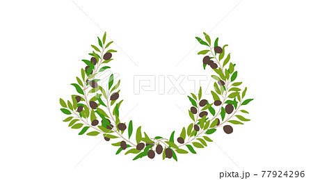 装飾素材 Leaf オリーブ のイラスト素材