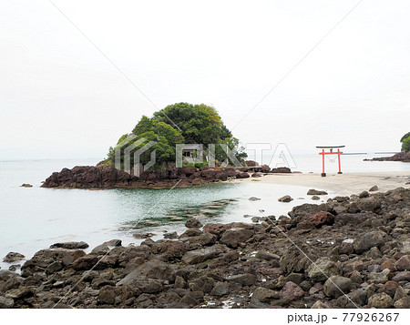 荒平天神 菅原神社 ここもモンサンミッシェル 鹿児島県鹿屋市天神町の写真素材 荒平天神 菅原神社 ここもモンサンミッシェル 鹿児島県鹿屋市天神町の写真素材