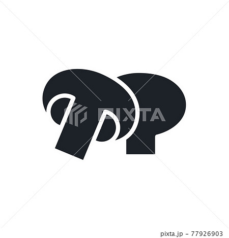 Champignon silhouette. Black isolated silhouettes. Fill solid icon. Modern glyph design. Vector illustration. Mushrooms. Food ingredients. Champignon silhouette. Black isolated silhouettes. Fill solid icon. Modern glyph design. Vector illustration. Mushrooms. Food ingredients. 77926903