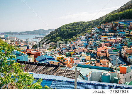 Panoramic view of Gamcheon Culture Village in Busan, Korea 77927938