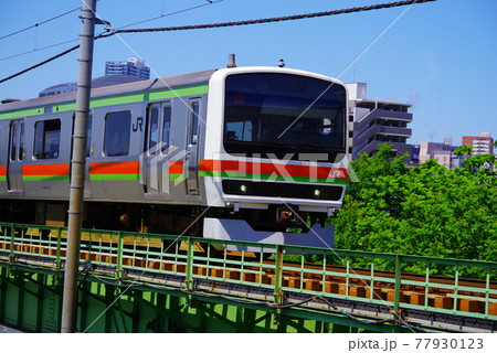 浅川橋梁を往来する八高線 浅川橋梁を往来する八高線 77930123