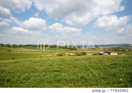 草原 農場 空 77930962