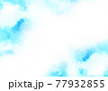 水彩で描いた青い背景02 77932855