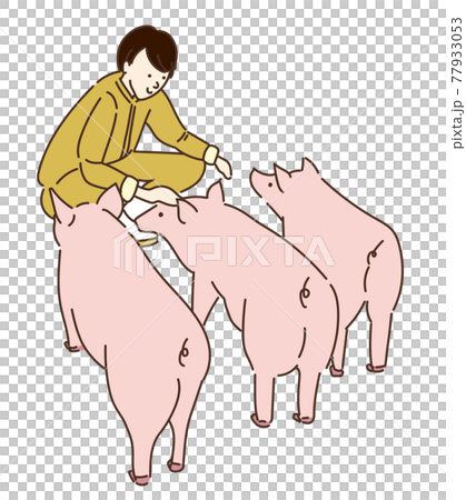 農業女子 畜産女子 養豚 女性 イラスト 農業女子 畜産女子 養豚 女性 イラスト 77933053