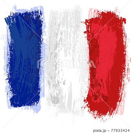 France Flag Painted with a Brush France Flag Painted with a Brush 77933424