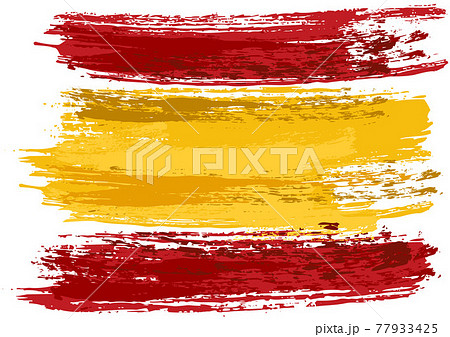 Spain Flag Painted with a Brush Spain Flag Painted with a Brush 77933425
