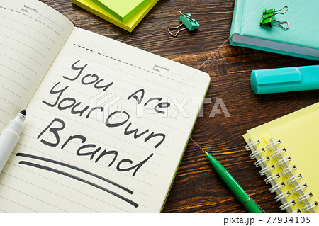 You are your own brand sign on the page. 77934105