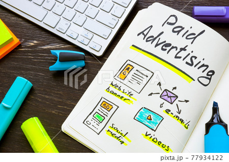 Paid advertising in Online Marketing charts on the page. Paid advertising in Online Marketing charts on the page. 77934122