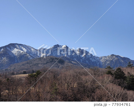 八ヶ岳　東沢大橋展望台より権現岳(2,715m)3 77934761
