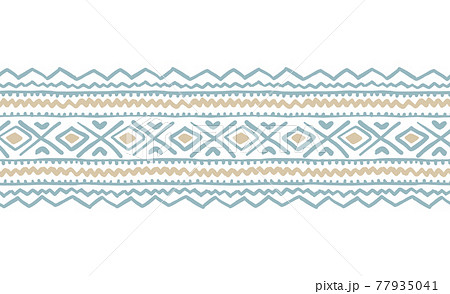 Traditional knitted ornamental pattern, scandinavian style 77935041