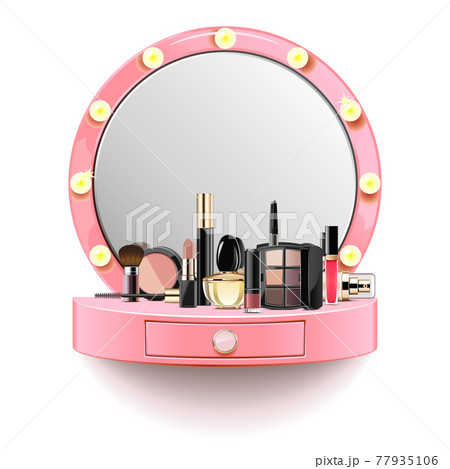 Vector Pink Dressing Table 77935106