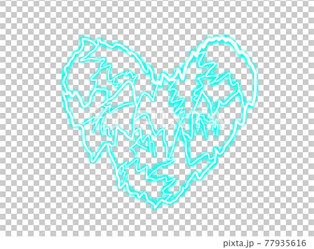 Light blue electric heart 77935616